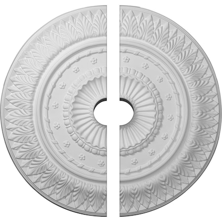 Ekena Millwork Christopher Clng Medallion, Two Piece (Fits Canopies up to 3 1/2"), 26 5/8"OD x 3 1/2"ID x 2 1/4"P CM26CS2-03500